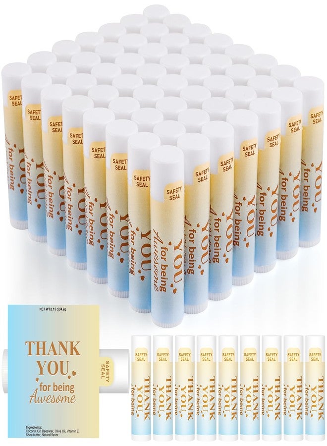 DMSKY Appreciation Gifts 60 Pcs Lip Balm Bulk, Staff Appreciation Gifts Bulk Thank You Gifts Bulk for Coworkers Teacher Worker Employee Leaving Farewell Gifts - Image 1